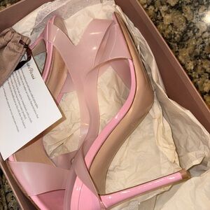 Gianvito Rossi Pink Strappy Heels